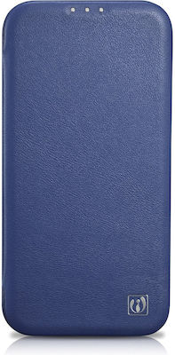 iCarer CE Premium Leather Folio Book Δερμάτινο Μπλε (iPhone 14 Pro)