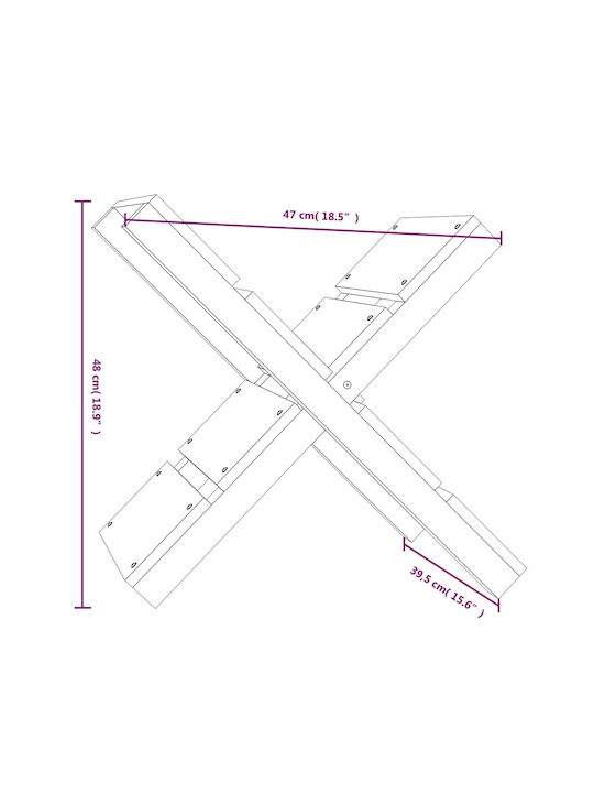 vidaXL Lemn Raft Depozitare lemne 47x39.5x48cm Gri
