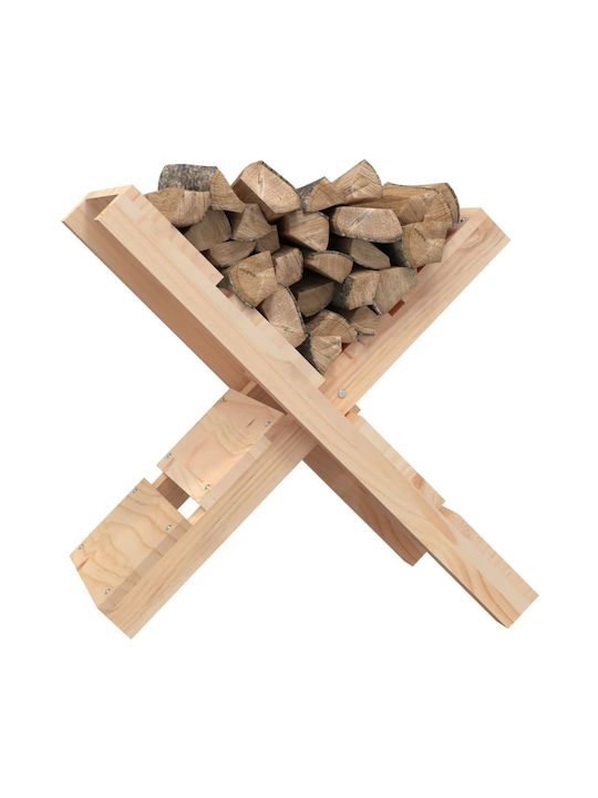 vidaXL Ξύλινο Ράφι Αποθήκευσης Ξύλων 47x39.5x48cm Μπεζ