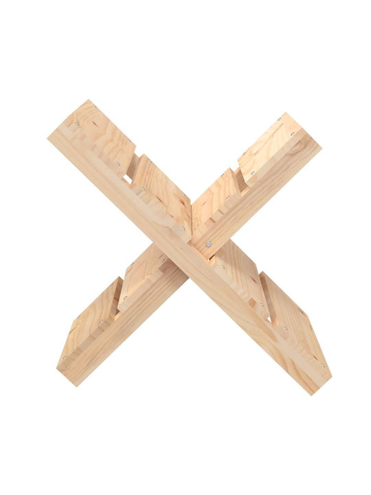 vidaXL Ξύλινο Ράφι Αποθήκευσης Ξύλων 47x39.5x48cm Μπεζ