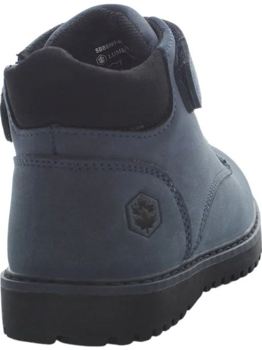 Timon Kids Boots with Velcro Navy Blue