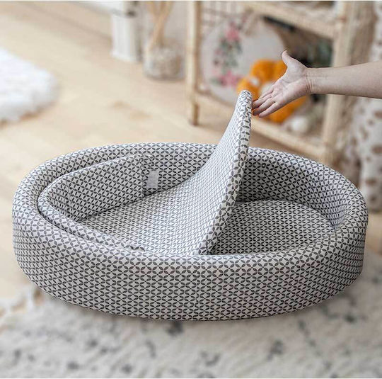 Baby Jem Pernă pentru bebeluși în formă de cuib Gri 41x76buc