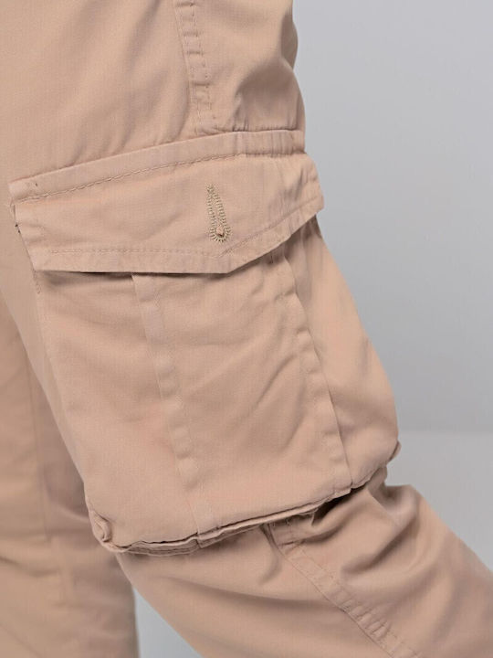 Trousers Cargo Elastic Beige