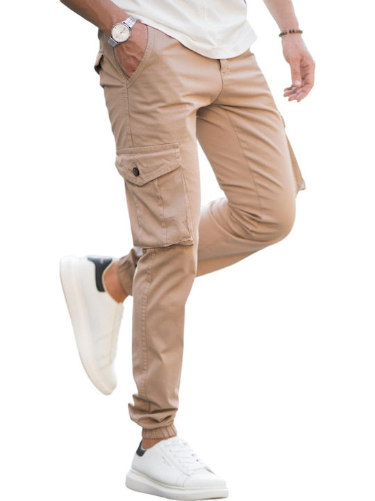 Trousers Cargo Elastic Beige