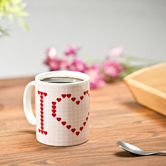 Gadget Master Schimbare de căldură Cană Ceramică I love you
