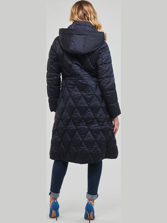 Lungă Jachetă de femei Puffer Albastru marin
