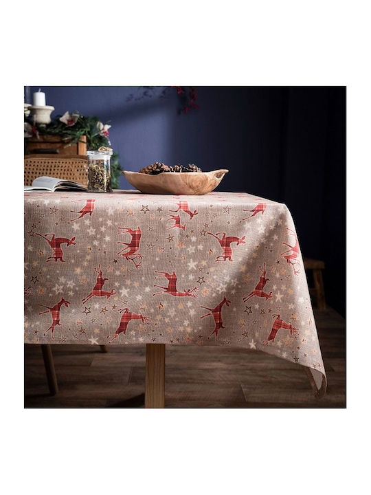 Gofis Home Christmas Fabric Tablecloth Ornament L180xD180cm