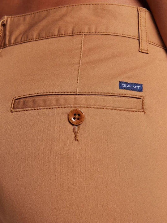 Women's Chino Trousers Slim Fit Tabac Brownc Brown