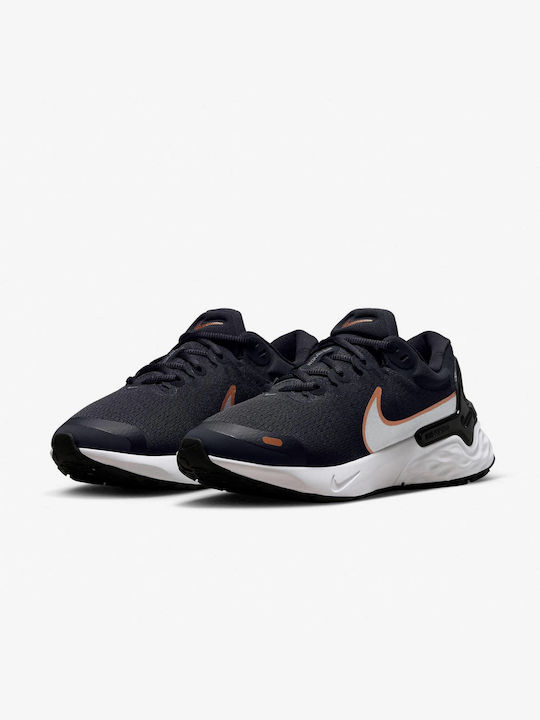 Nike Renew Run 3 Женски Спортни обувки Работещ Тъмно Сиво Smoke Grey / Summit White / Metallic Silver