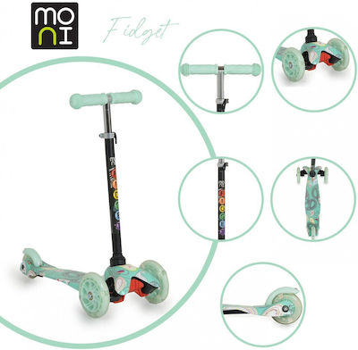 Moni Kinderroller Fidget 3-Rad für 3+ Jahre Grün