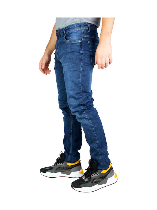Men's Jeans Pants Elastic with Slim Fit Blue
