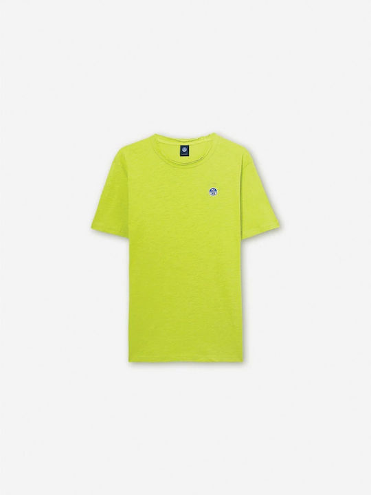 Graphic Print Tricou Galben