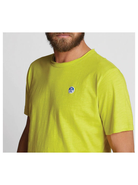 Graphic Print Tricou Galben