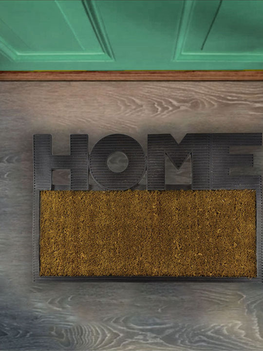 San Lorentzo Entrance Mat made of Coir with Anti-slip Backing Homeplace Coffee 40x60cm