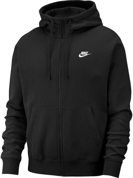 Nike Sportswear Ζακέτα με Κουκούλα Μαύρη