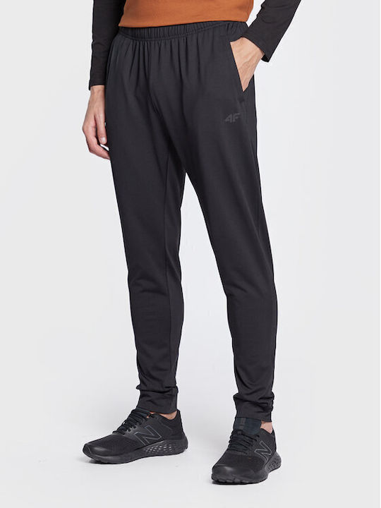 4F Men's Sweatpants with Rubber Black