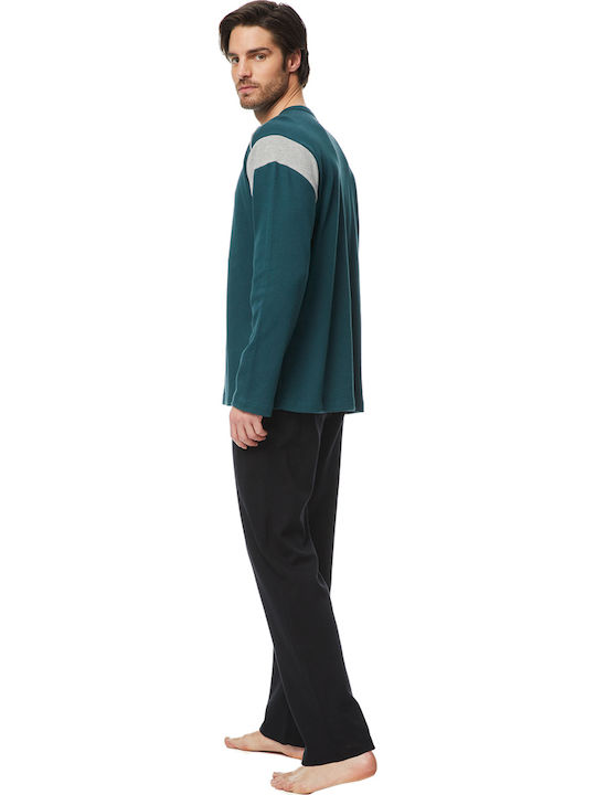 Minerva Bull Men's Winter Pajamas Set Black