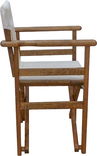 Regiestuhl Hölzernes Torino Karydi / Ekru 59x51x85εκ.