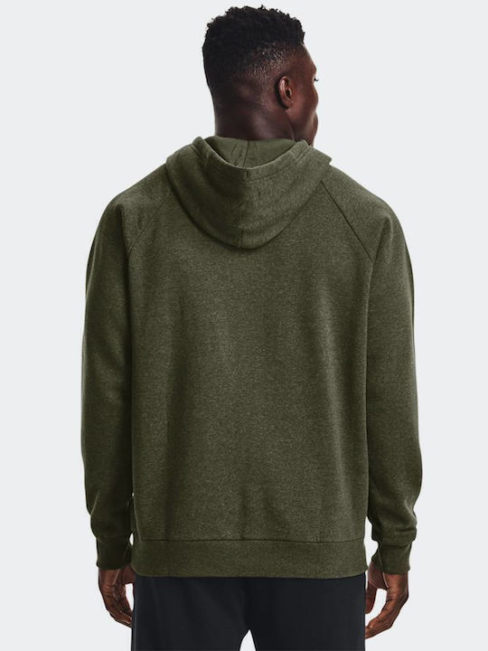 Rival Sweatshirt Fleece with Hood Khaki