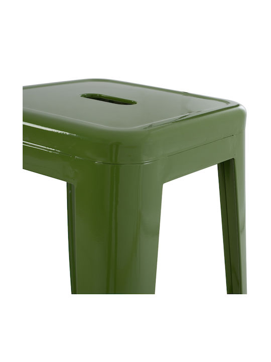 Metallic Outdoor Stool Melita Green 43x43x78cm