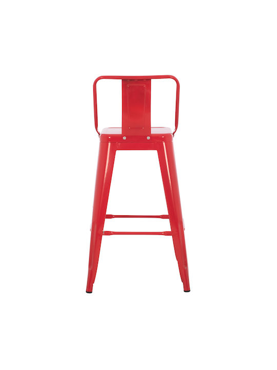 Metallischer Gartenhocker Für Außenbereich Rote 42x42x98cm