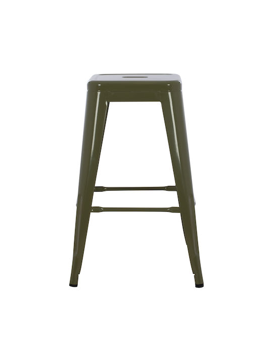 Metallic Stool for Bar Outdoor Melita Πράσινο 1pcs 43x43x67cm