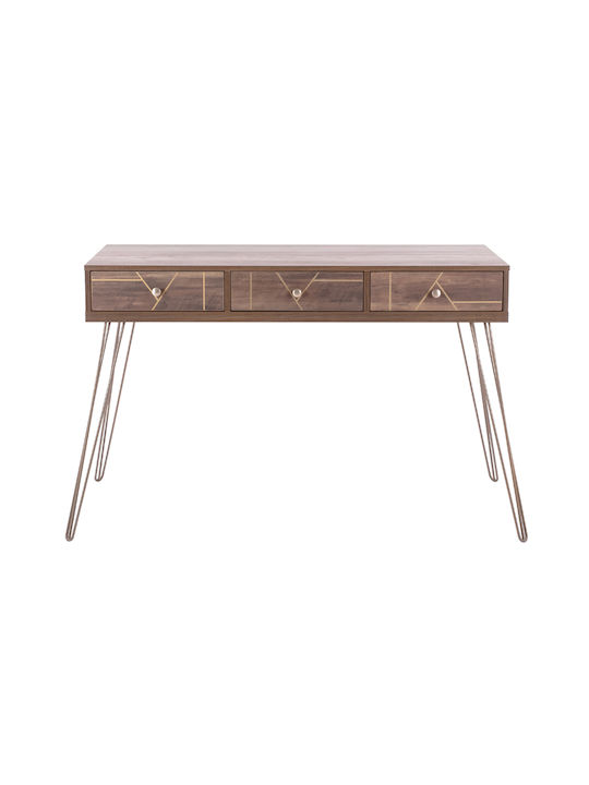 Kaitlyn Konsole Walnut / Golden L120xB55xH79.5cm