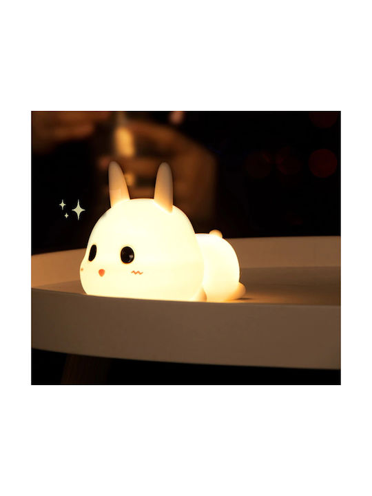 Allocacoc Kids Decorative Lamp Bunny White 12.2x12.2x15.5εκ.