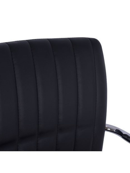 Armchair Visitor Questa with Arms Black 54x62x84cm 1pcs