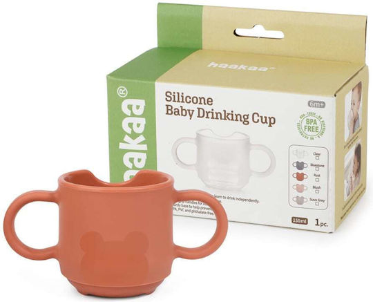 Haakaa Kleinkinderbecher aus Silikon Orange 150ml für 6m+m+