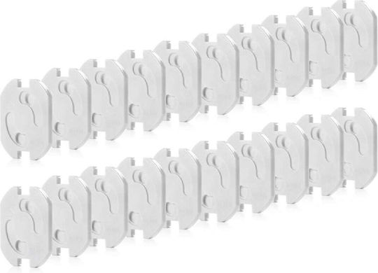 Reer Socket Protective Cover Simple Placement made of Plastic in White Color 3.2x3.2cm 20pcs