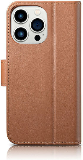 iCarer Anti-RFID Wallet Δερμάτινο Καφέ (iPhone 14 Pro Max)
