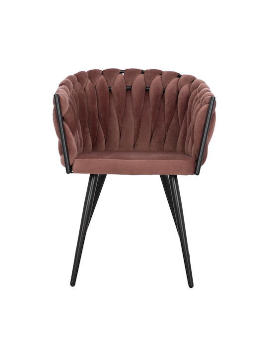 Luanda Dining Room Velvet Armchair Rotten Apple 60x54x78cm