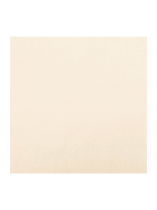 Schaukelstuhl mit Fußhocker Samt Cream 78x93x97cm