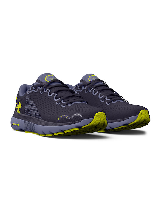 HOVR Infinite 4 Herren Sportschuhe Laufen Tempered Steel / Aurora Purple / Yellow Ray