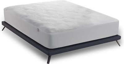 Linea Strom Super-Double Jacquard Mattress Cover Fitted Époques Cool White 170x200cm