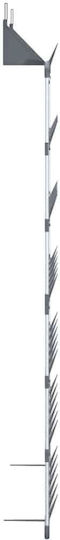 vidaXL vidaXL Door Hook for Shoes Metallic 66x13x139cm