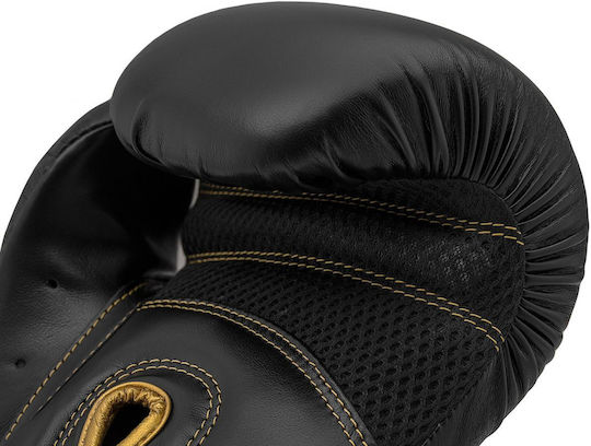 adidas Hybrid 80 Kids Boxing Gloves made of Synthetic Leather for Match Black/Gold