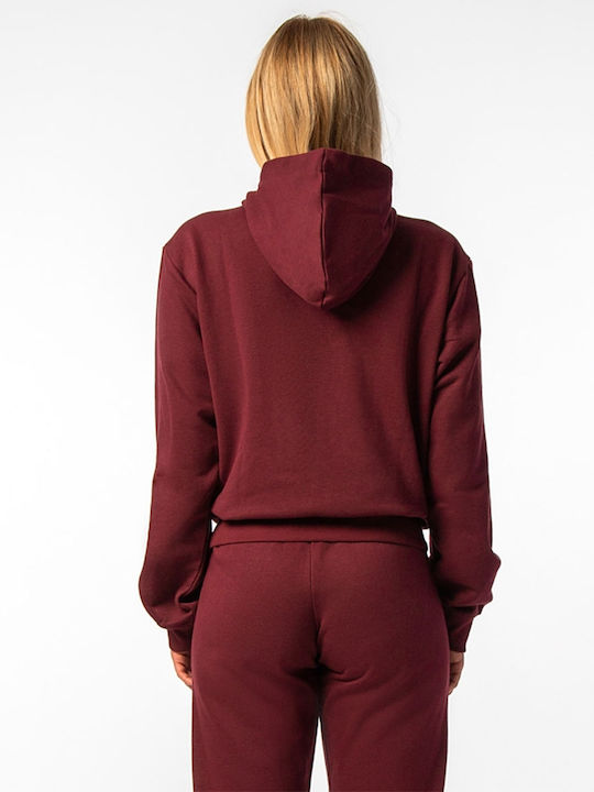 Be:Nation Women's Hooded Sweatshirt Burgundy