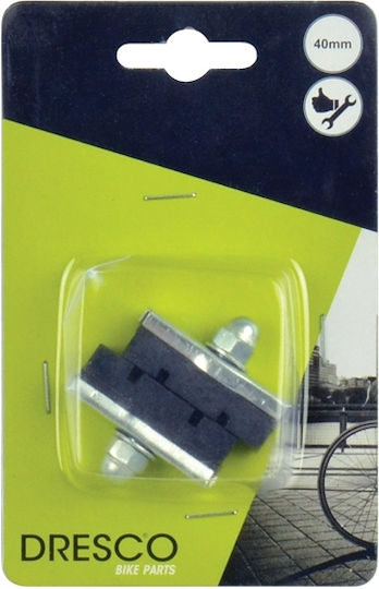 Dresco 5250855 Plăcuțe de frână pentru V-Brakes bicicletă 40mm 2 bucăți
