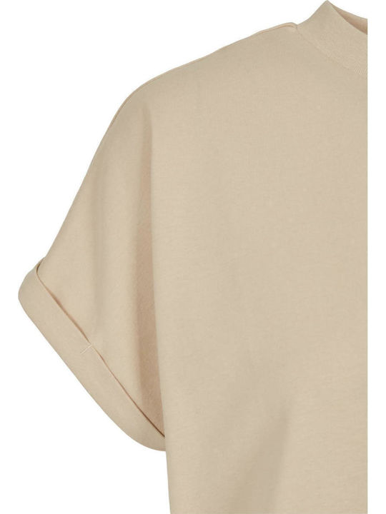 Rochii De Vară Pentru Femei Mini Sport Rochie Tricou Mâneca Scurtă Bej