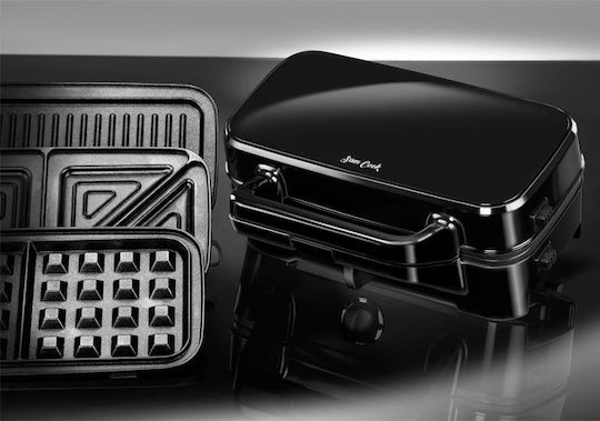 Sam Cook PSC-120/B Sandwich Maker with Removable Plates for for 2 Sandwiches Sandwiches 1200W Black