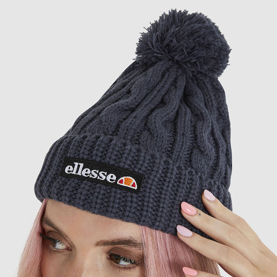 Jaida Pom Pom Beanie Frauen Beanie mit Strickmuster in Marineblau Farbe