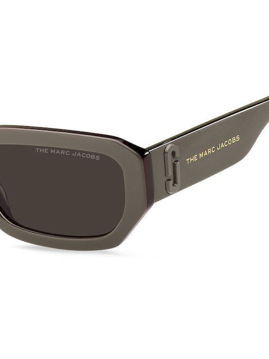 Marc Jacobs Women's Sunglasses with Brown Plastic Frame and Gray Lens MARC614/S 79U70
