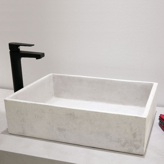 Tema Einbau Badezimmerwaschbecken Stein 52x38x14cm Weiß Tema Einbau Badezimmerwaschbecken Stein 52x38x14cm Weiß
