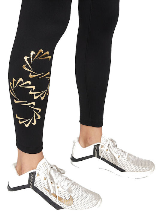 One Women's Long Training Legging High Waisted Black