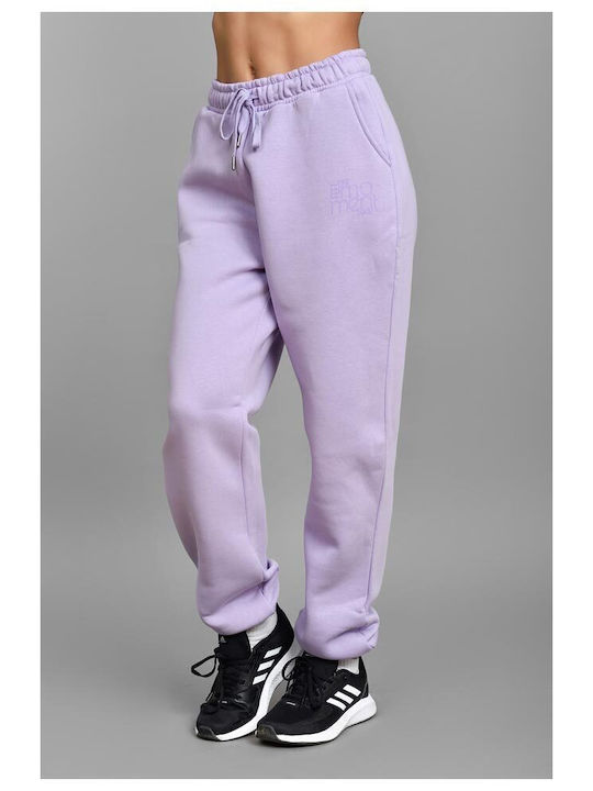 High Waist Sweatpants Jogger Purple