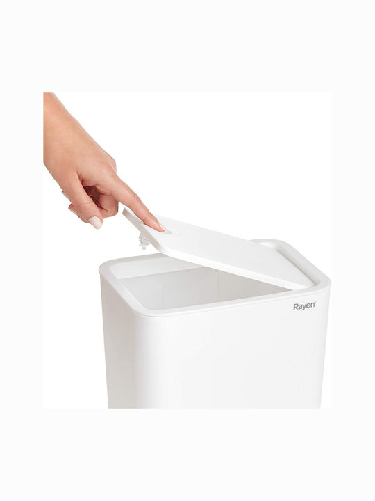Rayen Plastic Bathroom Basket 9lt White