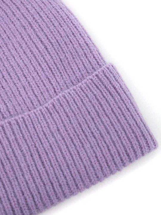 Only Ribbed Beanie Cap Viola