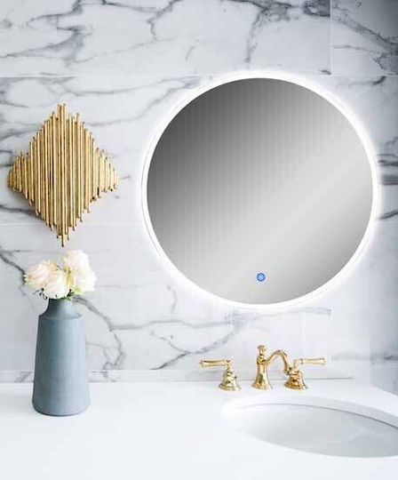 Eurolamp Στρογγυλός Καθρέπτης Μπάνιου Led Αφής 60x60cm